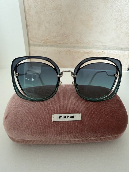 Miu Miu Women\'s Gradient Blue Cut Out Sunglasses SMU54S main image 15